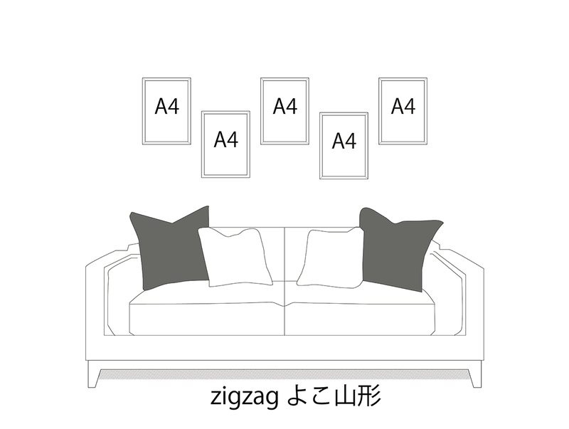 フレームの飾り方_sofa_zigzag